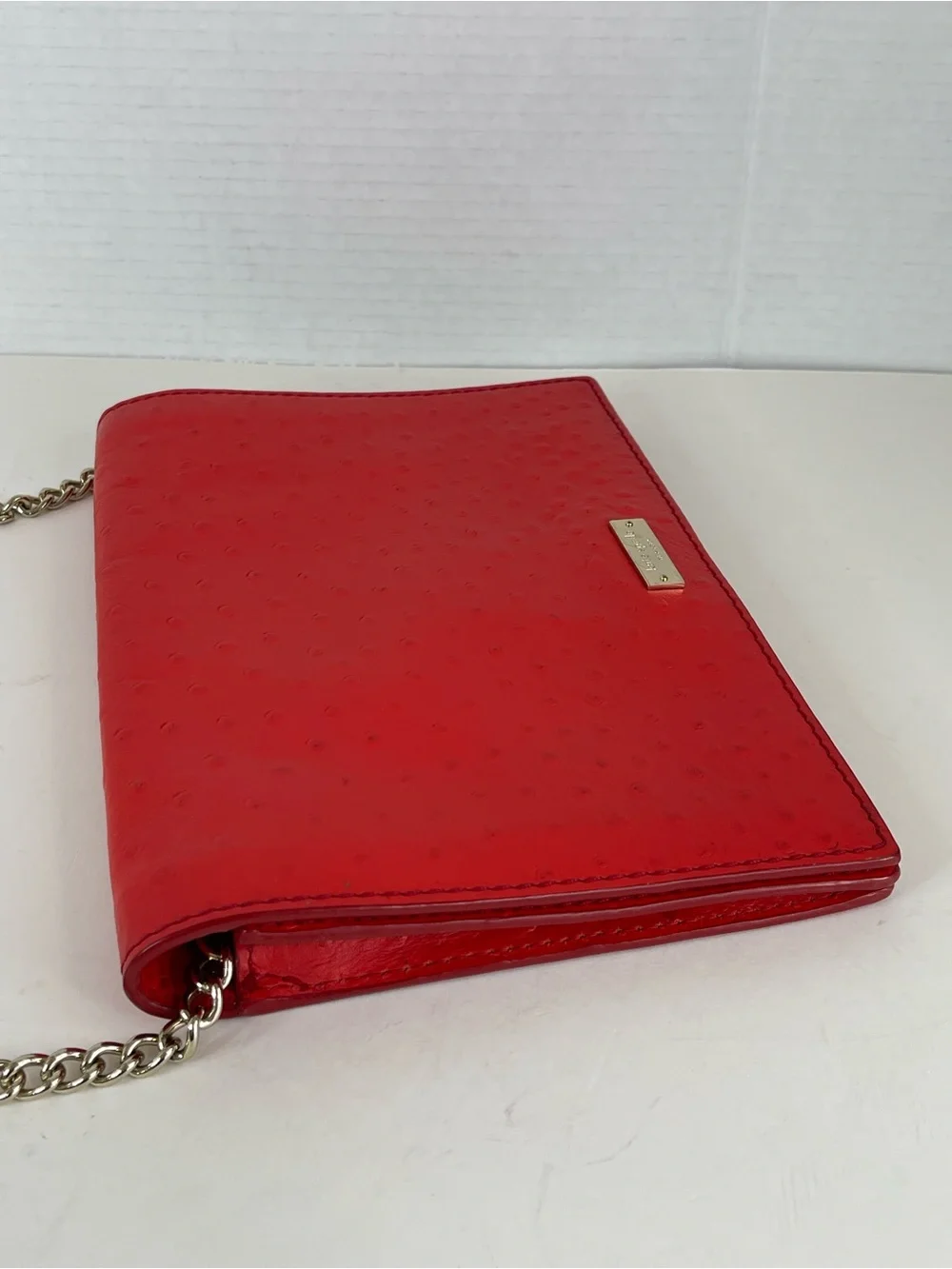 kate spade Red Textured Leather Crossbody Shoulder Bag